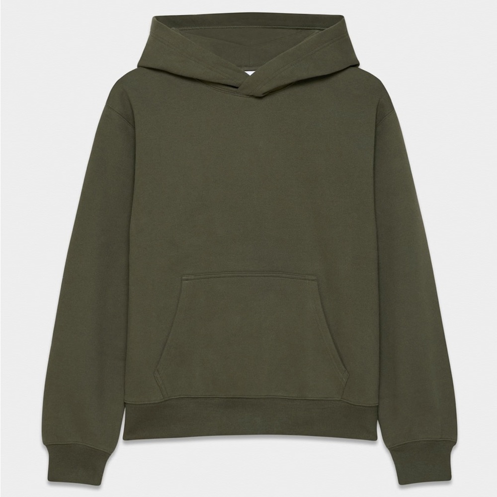Aritzia Cozy Sweatfleece Perfect Hoodie in Dark Olive, Small